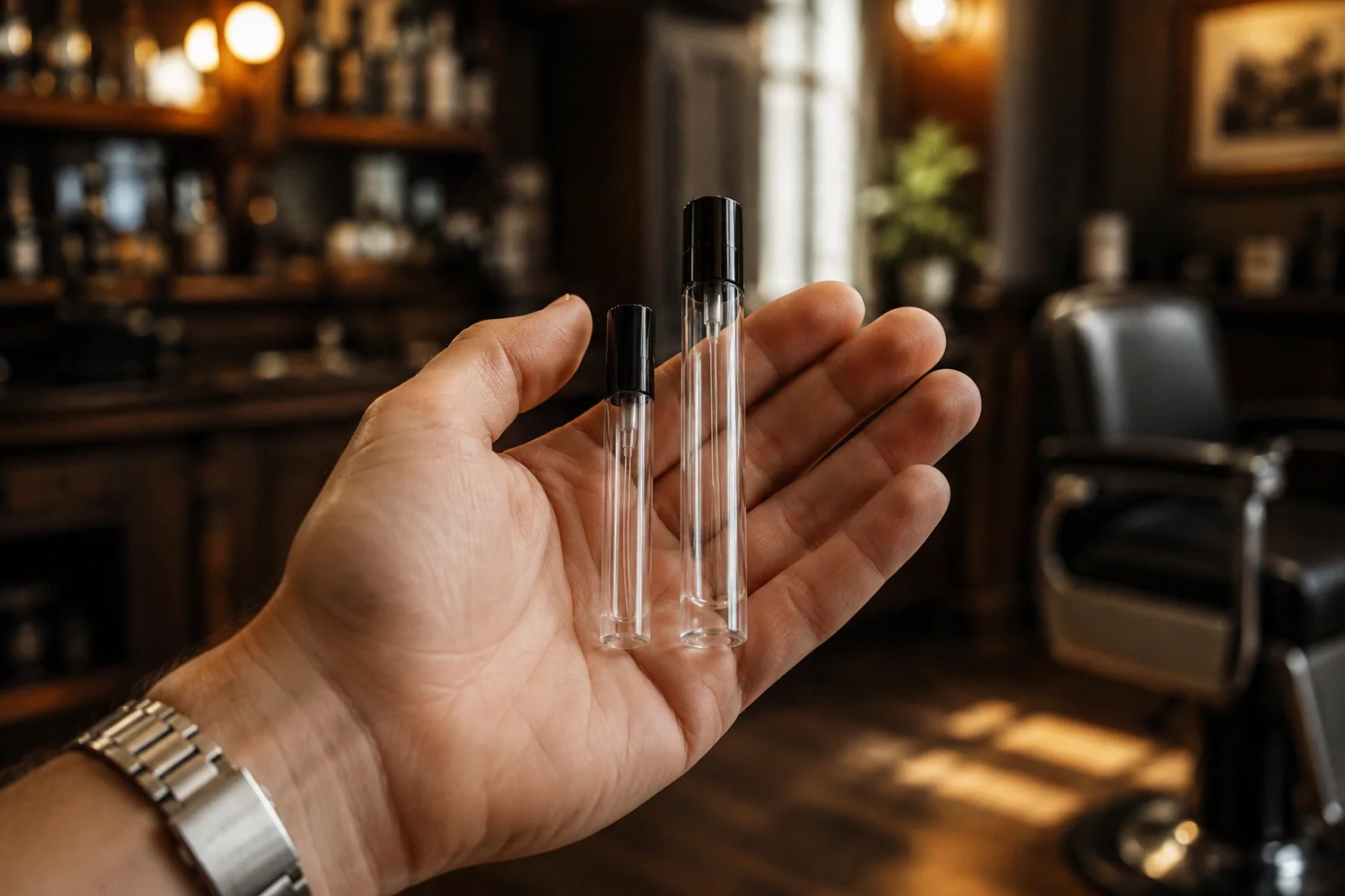 So sánh lọ nước hoa chiết 5ml và 10ml cầm trên tay để chọn cỡ phù hợp